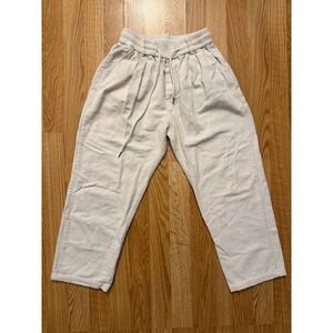 NWT Aelfric Eden Womens Ribbed Cord Pants Size S Cream Streetwear Baggy